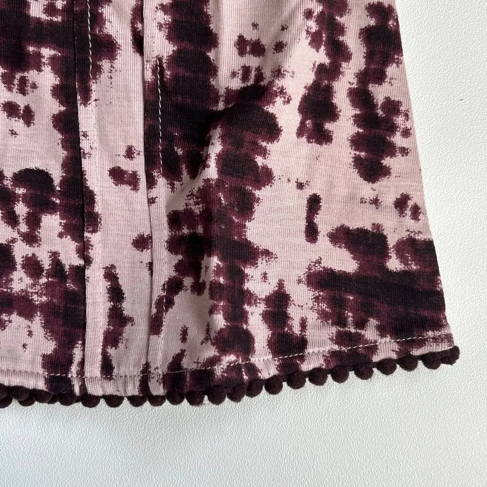NWT Kate Quinn Modal Tank 3-6M Tanzanite Shibori Pom Pom Baby Top The Woods
